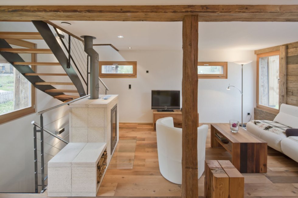 Umbau Stall bzw. Wohnhaus im Goms - Wohnbereich