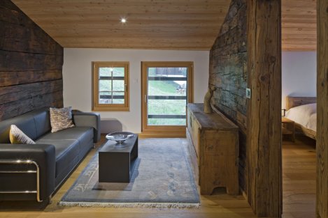 Umbau Stall bzw. Wohnhaus im Goms - Wohnbereich