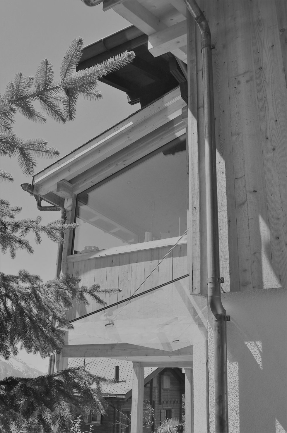 Umbau Stall bzw. Wohnhaus im Goms - Aussenansicht 