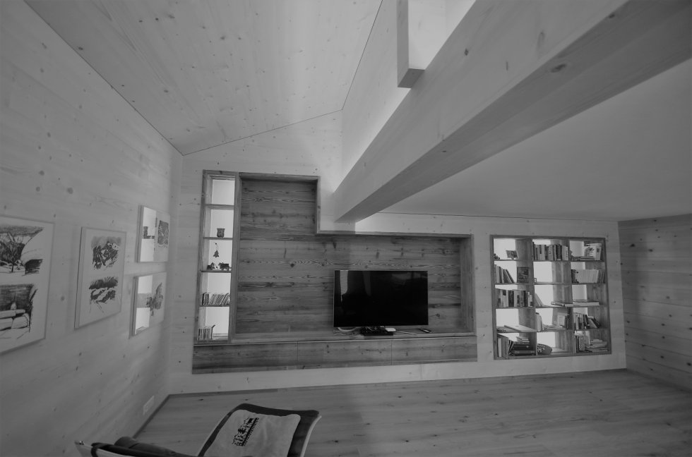 Umbau Stall bzw. Wohnhaus im Goms - Wohnbereich