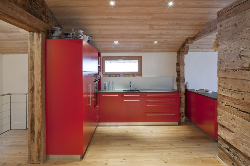 Umbau Stall bzw. Wohnhaus im Goms - Küche