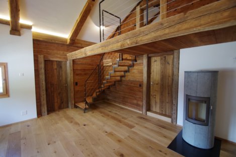 Umbau Stall bzw. Wohnhaus im Wallis - Wohnbereich