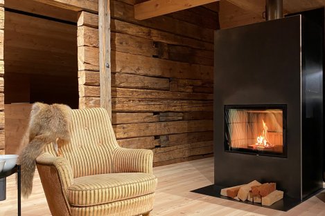 Umbau Stall bzw. Wohnhaus im Goms - Kachelofen