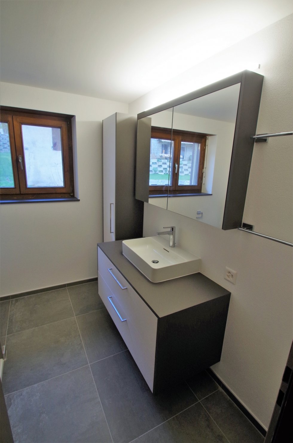 Umbau Stall bzw. Wohnhaus im Wallis - Badzimmer